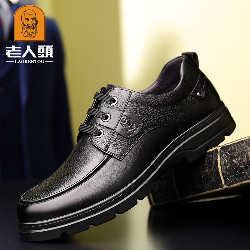 LAORENTOU Men's Oxfords Leather Dress Shoes Comfortable Durable Non Slip