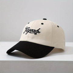 Men's Patchwork Alphabet Embroidery Duck Cap Outdoor Sunscreen Shade Base
