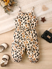 Leopard Graphic Romper for Baby Girls
