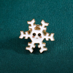 Men's Christmas Pattern Red Alloy Pin