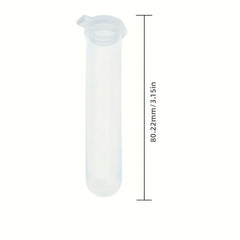 50pcs Transparent Plastic Centrifuge Test Tube 10ml with Lid
