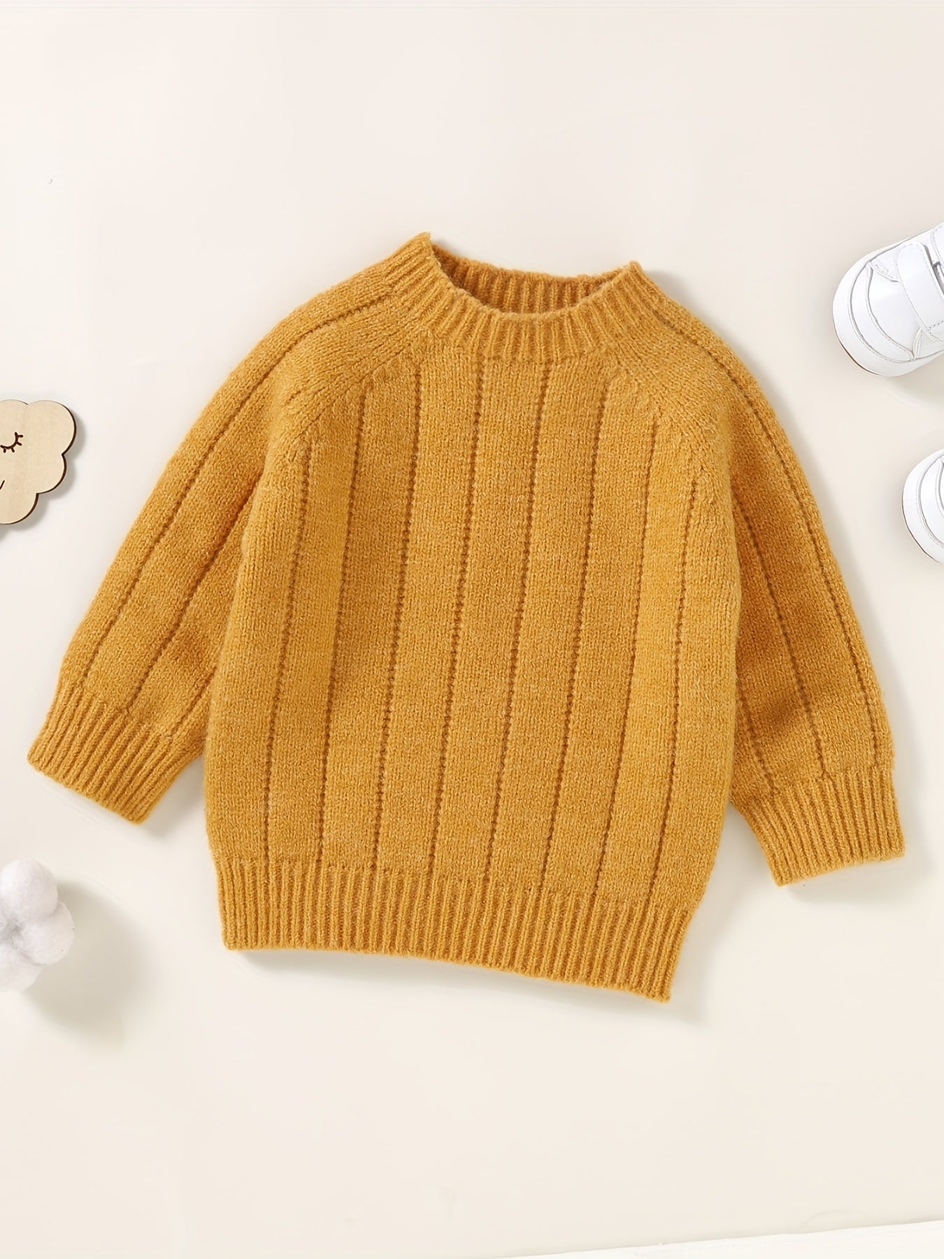 Toddler Baby Sweater Comfy Seamless Pullover Top