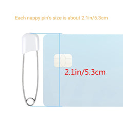 50pcs Heavy Duty Stainless Steel Diaper Pins for Cloth Diapers
