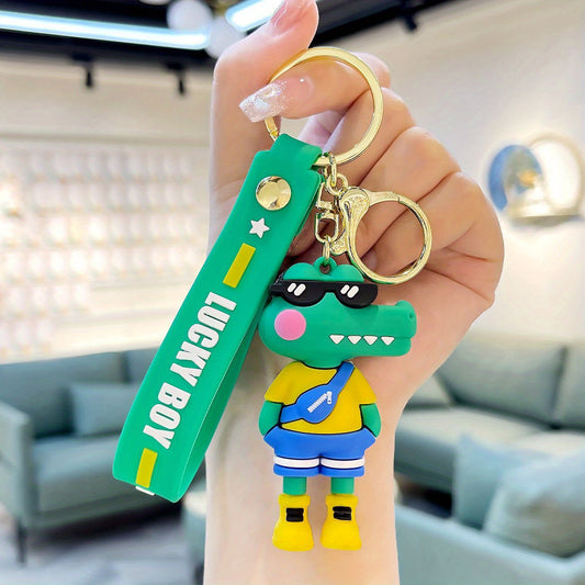 Crocodile Keychain Cartoon Car Keychain School Bag Pendant Gift