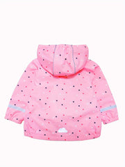Toddler Girl's Waterproof Windproof Hooded Jacket
