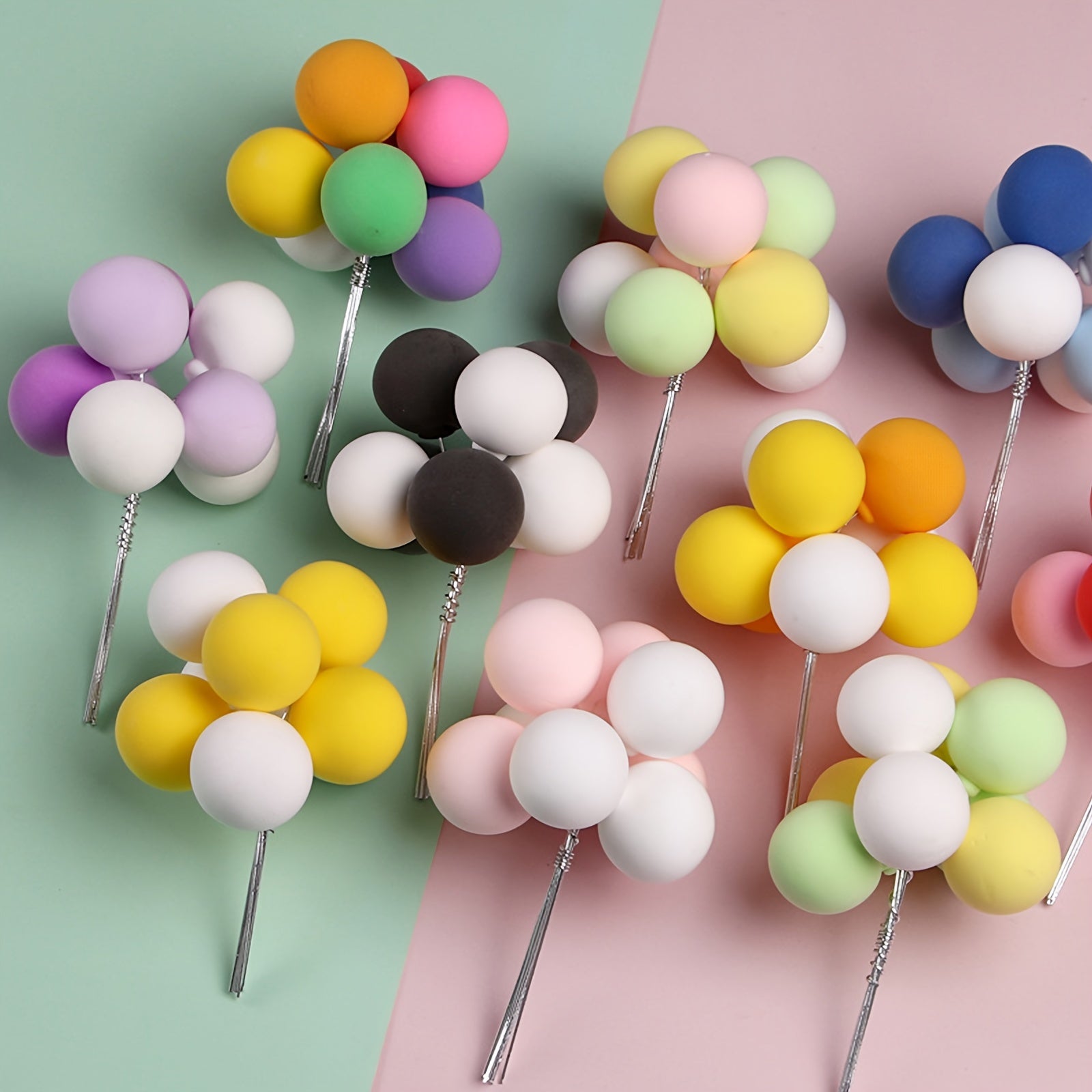 Colorful Clay Foam Ball Cake Insert Wedding Party Cake Decorations