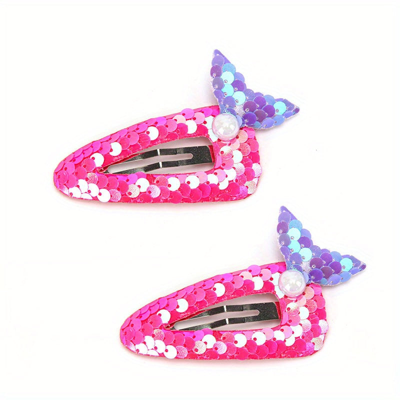 2pcs Mermaid Tail Hair Clips for Baby Girls