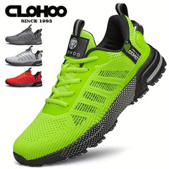 CLOHOO Knitted Breathable Comfy Sneakers for Running Jogging Lightweight Shoes