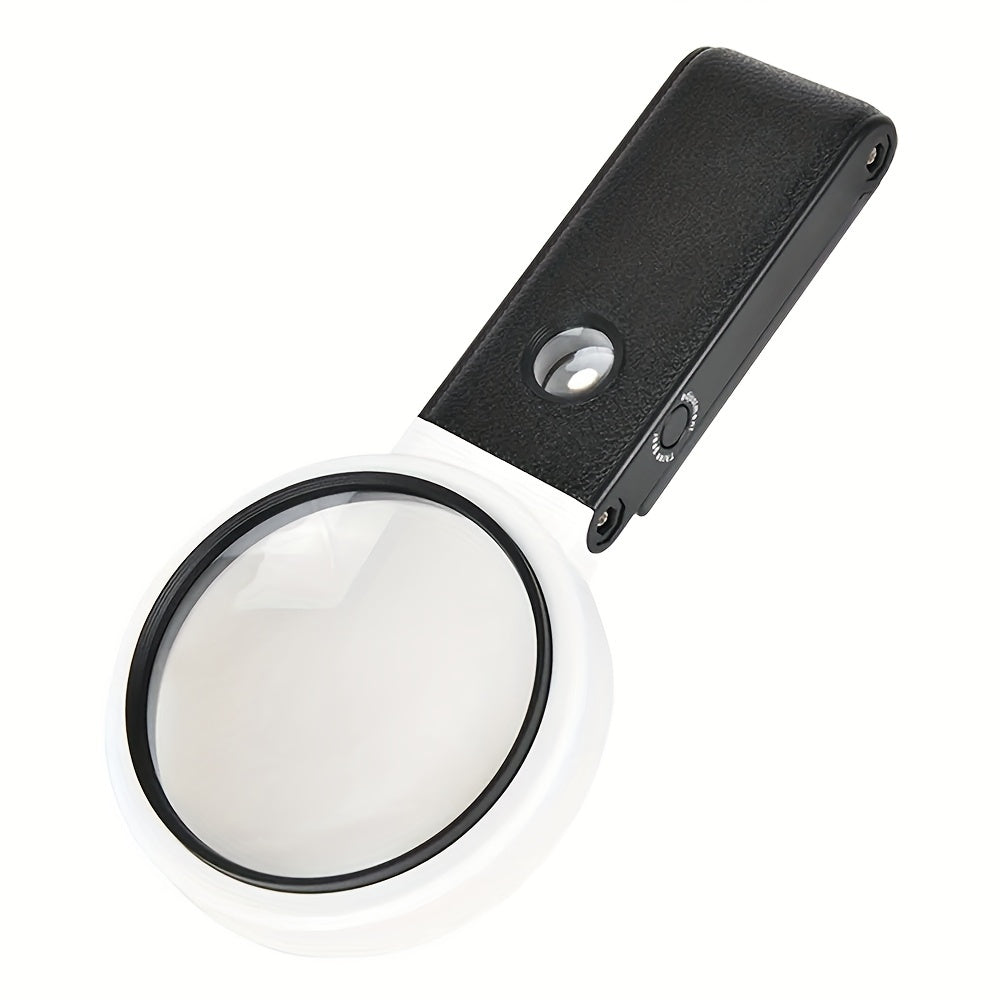 25X Magnifying Lens Handheld Eye Loupe Magnifier LED Illuminated Foldable