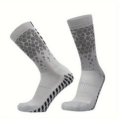 Men's Grip Soccer Socks Thickened Non-Slip Crew Sports Socks