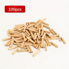 100pcs Wooden Dowel Pins for DIY Craft Projects Three Sizes 0.61X3.99 Cm