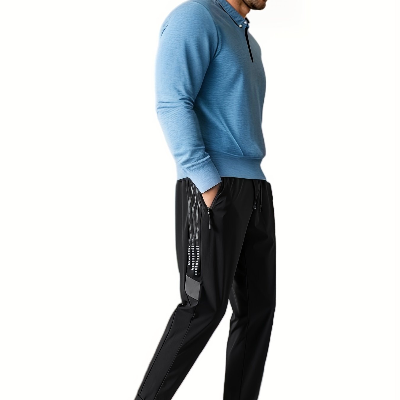 Men's Quick Drying Stretch Trousers with Zipper Pocket