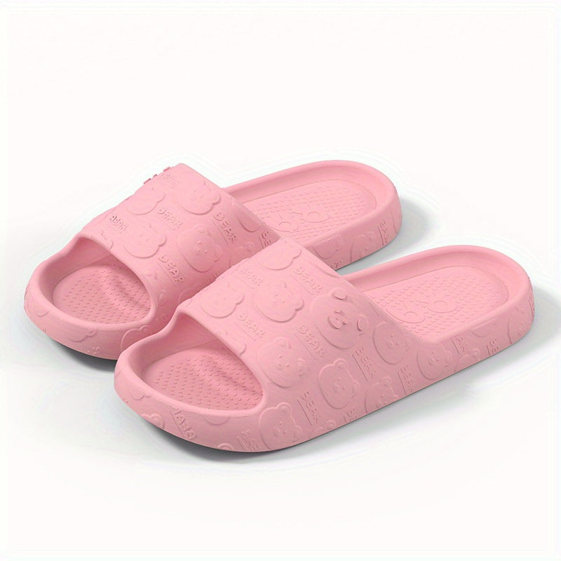 Women's Cute Bear Slides Soft Flat Shoes