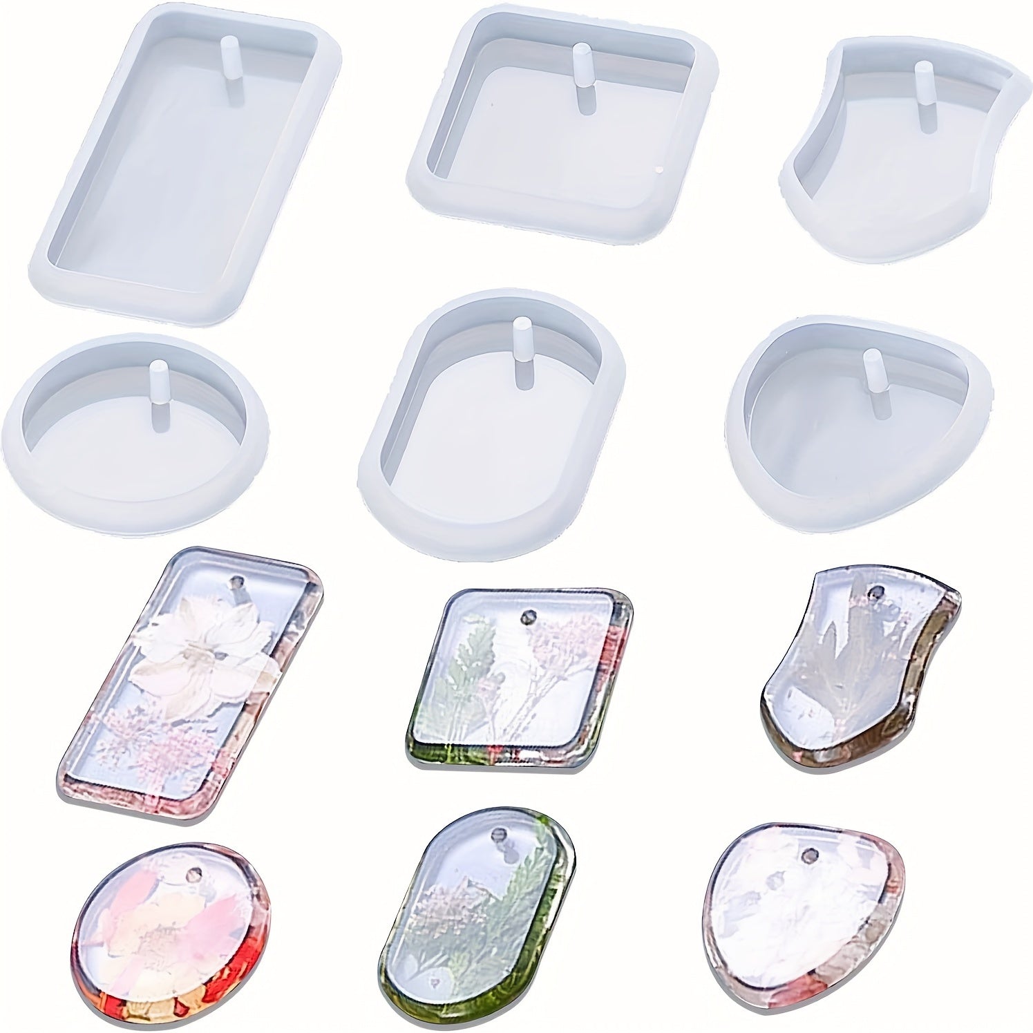 Resin Pendant Casting Silicone Molds Set