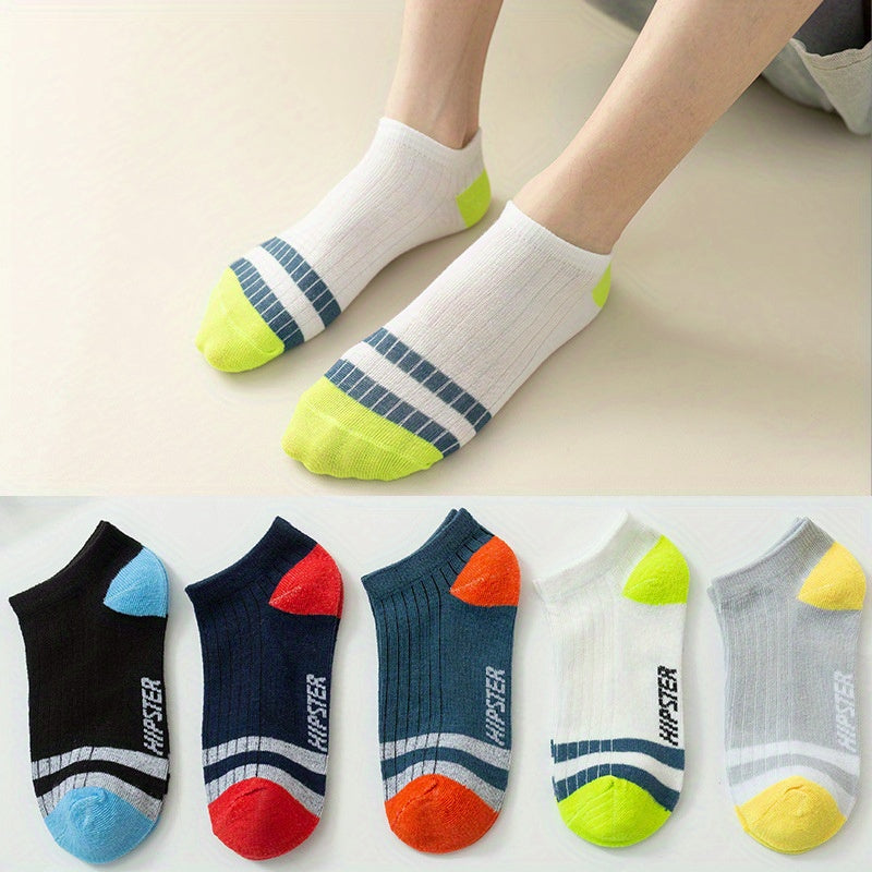 Boys Kids Short Socks Summer Breathable Invisible Socks for Teen Students