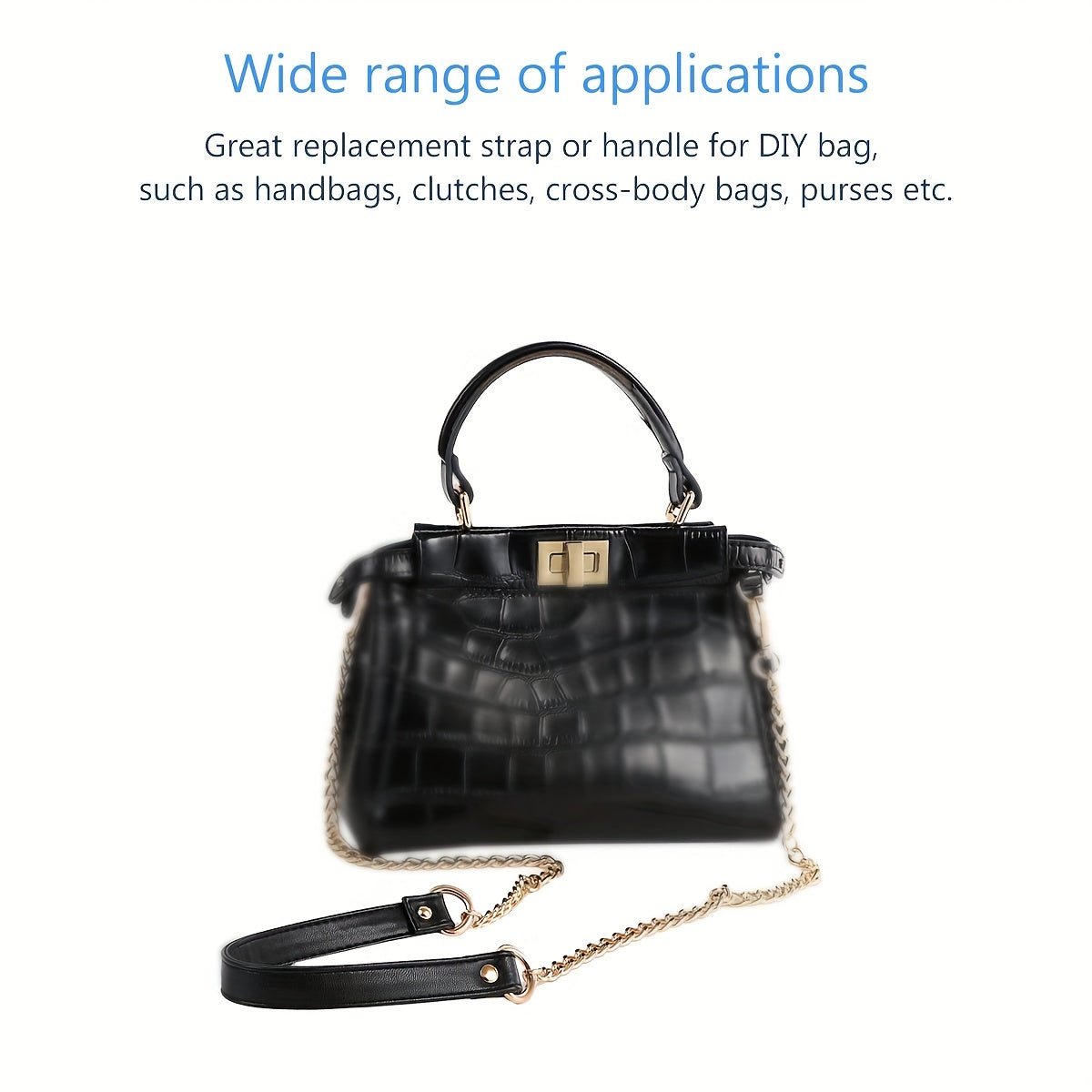 Metal Strap for Shoulder Bag Lightweight Reusable Strap
