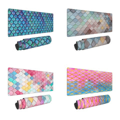 Mermaid Scales Shower Curtain Purple Fish Scales Glare Ocean Sea