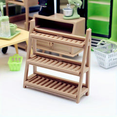 1pc Tier Storage Shelf Accessory for Dollhouse DIY Living Room Decor
