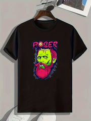 Monster Print Men's Graphic T shirt Casual Comfy Tees for Summer