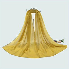 Solid Chiffon Scarf Casual Breathable Shawl Women Head Wrap