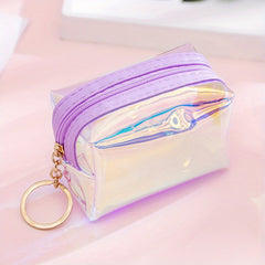 Transparent Laser Coin Purse Mini Key Bag Small Storage Bag For Girls