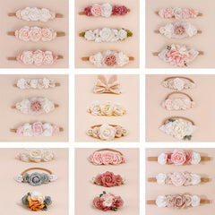 3 Pcs Cute Flower Hairbands for Baby Girls Infants Toddlers