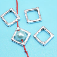 10pcs Square Spacer Beads Antique Silver for DIY Jewelry Making
