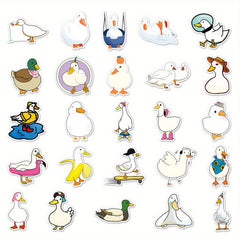 50pcs Duck Stickers Waterproof Vinyl Decals with Colorful Cartoon Designs