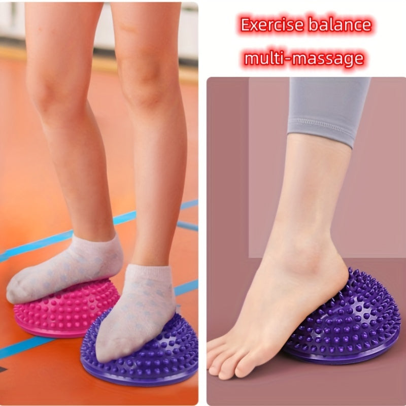 Inflatable Balance Training Pad for Yoga and Pilates with Massage Ball