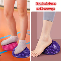 Inflatable Balance Training Pad for Yoga and Pilates with Massage Ball
