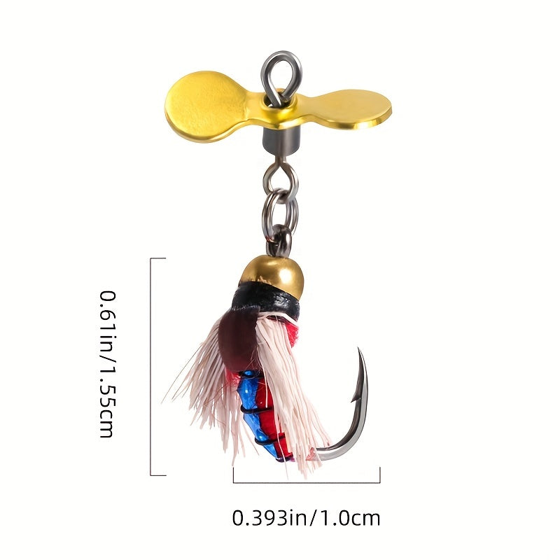 6pcs 10pcs Fly Fishing Bait Hook Salmon Trout Dry Flies Rotating Sequin