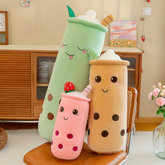 Fruit Milk Tea Cup Pillow Anime Soft and Cozy Home Decor