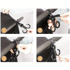 2pcs Bike Stroller Hooks Mom Stroller Clips & Accessories