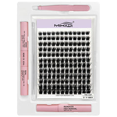 DIY Lash Clusters Kit with Remover 2-in-1 Applicator Faux Mink D Curling