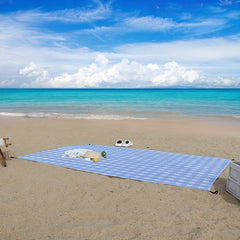 Beach Mat Portable Sand Proof with Fixing Nails - Ideal for Hiking & Travel
