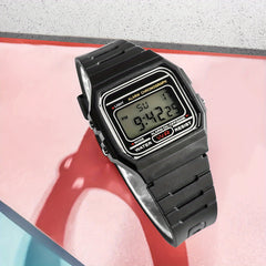 Boys Multicolor Ultra thin Small Square Electronic Watch Student Luminous