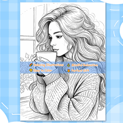 GENTLE GIRL Adult Coloring Book - Perfect Gift for Christmas, Birthdays, Friends