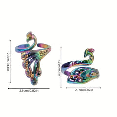 1pc Peacock Crochet Ring Tool for Beginners