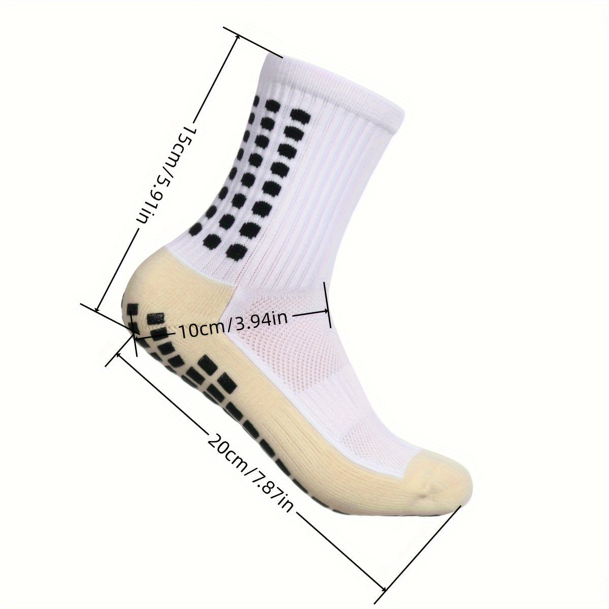 Men's Mid Crew Sport Socks Nylon Blend Breathable Comfortable Active Wear