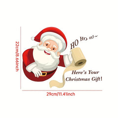 Christmas Cartoon Santa Claus Toilet Sticker Bathroom Renovation Self-adhesive