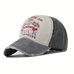 Creative Graffiti Print Baseball Cap Washed Distressed Hat