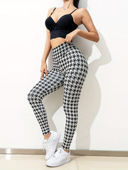 Allover Print High Rise Butt Lifting Leggings