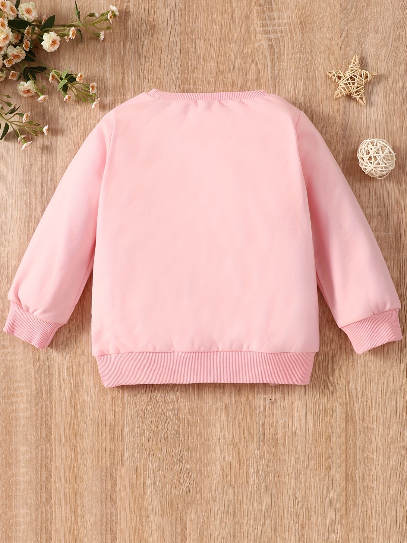 Girls Sweatshirt 'Mama's Bestie' Graphic Long Sleeve Top Pullovers