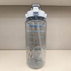 2000ml Portable Water Bottle Strap Transparent Scale Fitness Outdoor
