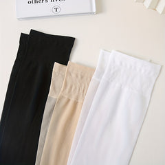 3 Pairs Mesh Calf Stockings & Knee High Socks Women's Hosiery