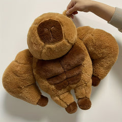 19.7in Muscle Capybara Pillow for Halloween Thanksgiving Christmas