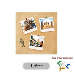 29.97 cm Square Frameless Cork Board, Self-adhesive Decorative Board