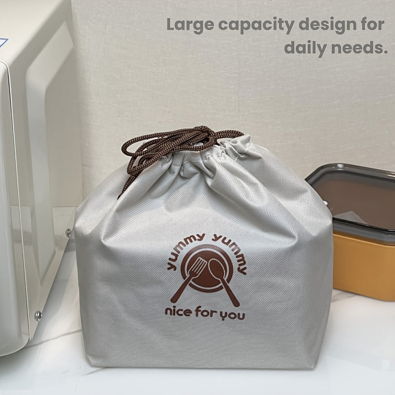 Insulated Lunch Bag Oxford Cloth Portable Bento Box Tote