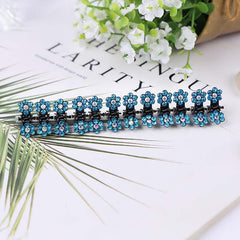 12pcs Rhinestone Hair Claw Clips Mini Crystal Hair Clips For Little Girls