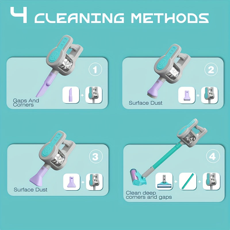 Kids Interactive Vacuum Cleaner Toy with Realistic Cleaning Sounds